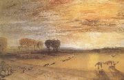 J.M.W. Turner Petworth Park,with Lord Egremont and his dogs china oil painting artist
